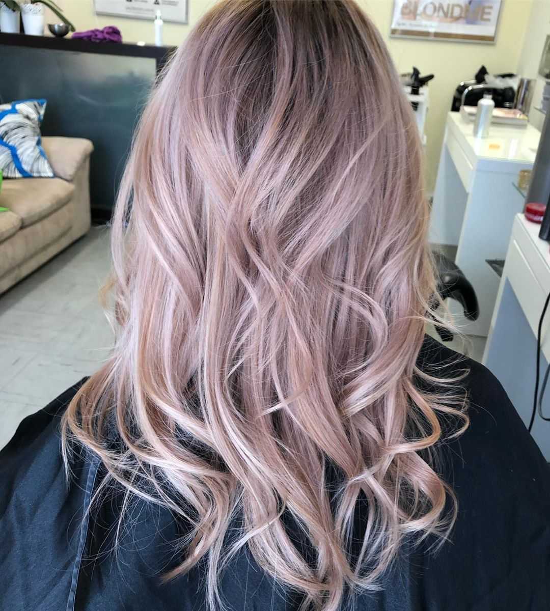 Жемчужный цвет волос фото, оттенки: блонд, пепельный, розовый