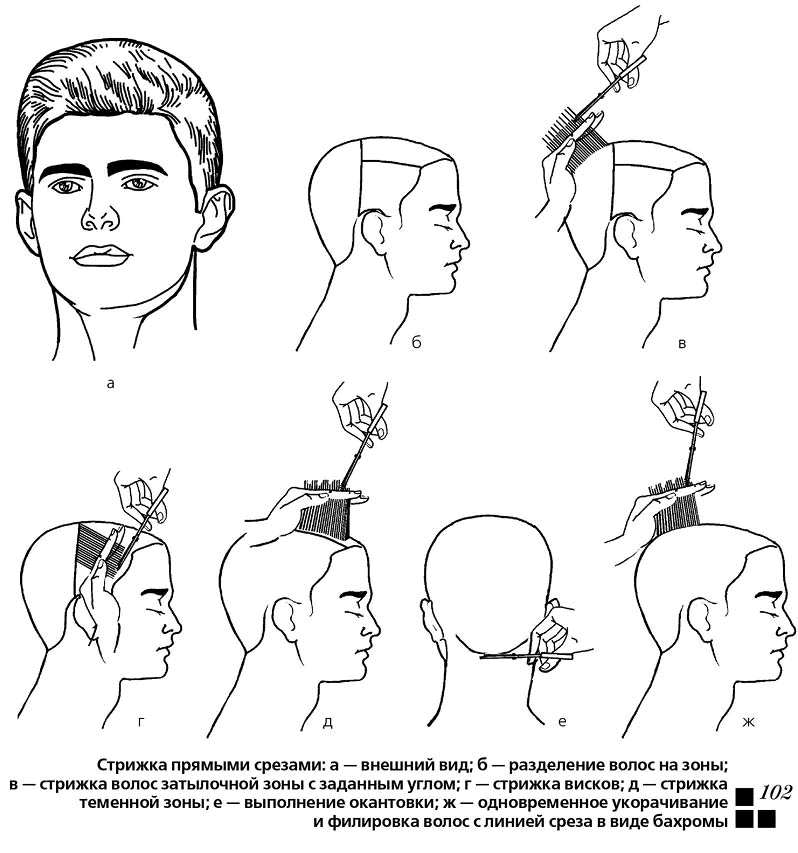 Прическа британка - схема стрижки, фото британки со всех сторон