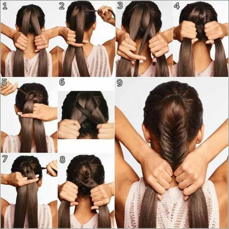 Как делать прически с косами на средние волосы Пошаговое фото плетения кос на средние волосы Видео красивого плетения кос