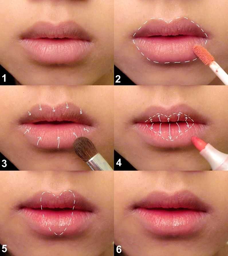 Как увеличить губы с помощью макияжа. как визуально увеличить губы