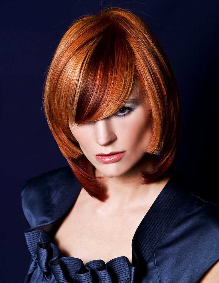 Колорирование волос рыжих оттенков: описание, техника,тренды