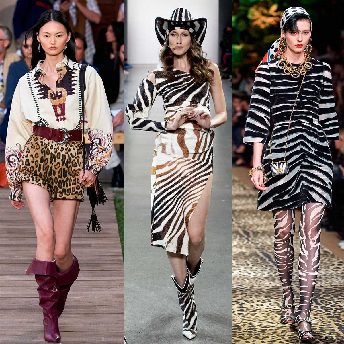Леопардовый, тигровый принт в одежде 2022 модный тренд фото