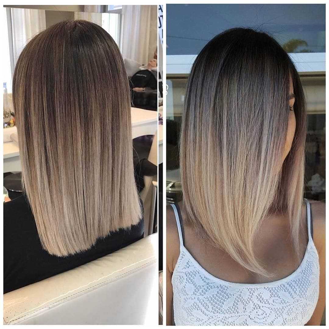 Растяжка цвета на коротких волосах: техника выполнения