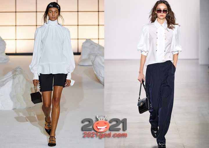 Модные образы с белой рубашкой 2020
