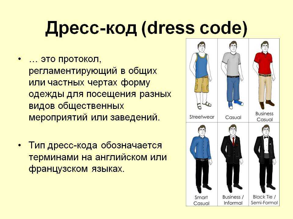 Разнообразие дресс-кодов - что одеть на мероприятие? - акмр