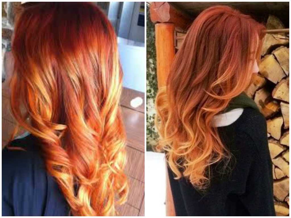 Колорирование на рыжие волосы: оттенки, цвета и тона