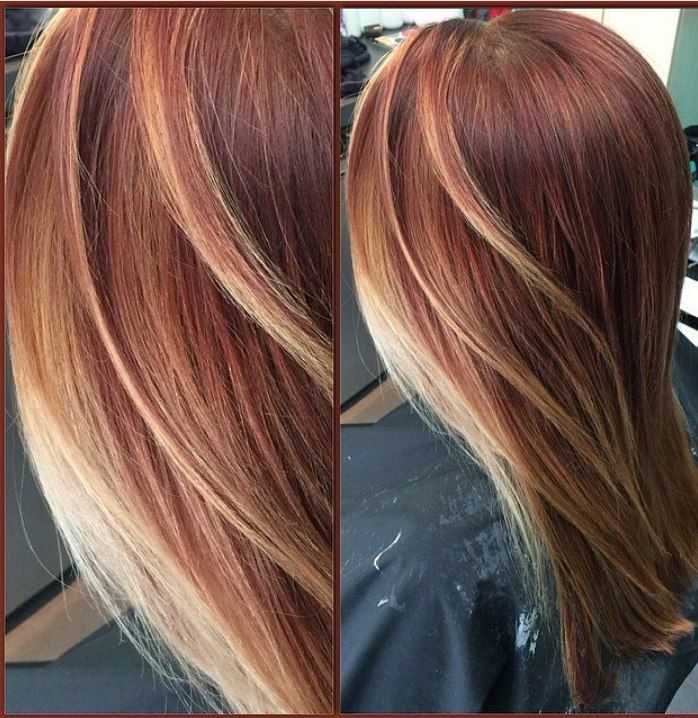Темно-рыжие волосы: окрашивание краской без осветления